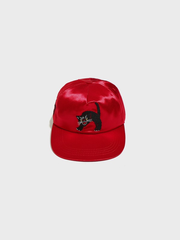 SATIN LOGO CAP (RED)