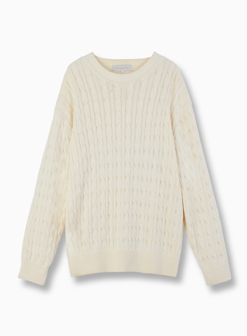 CASHMERE CABLE KNIT (IVORY)
