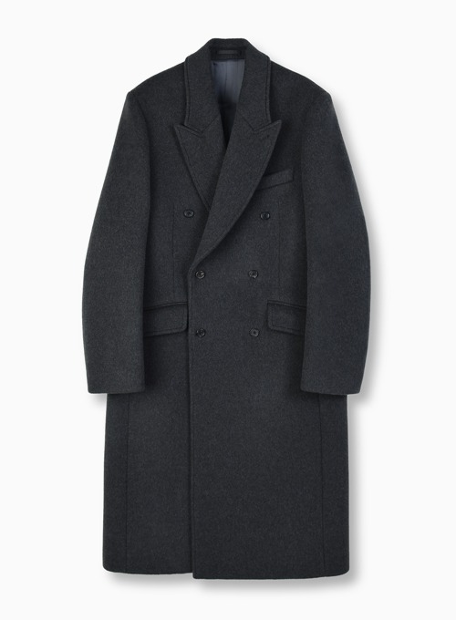 DOUBLE BREASTED COAT (CHARCOAL)