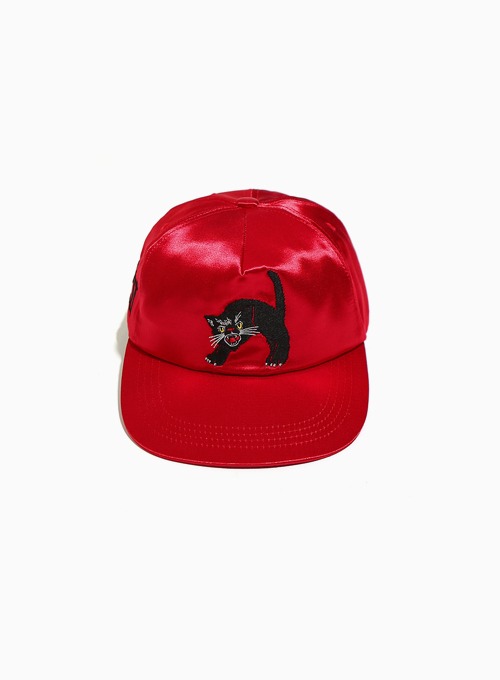 SATIN LOGO CAP (RED)