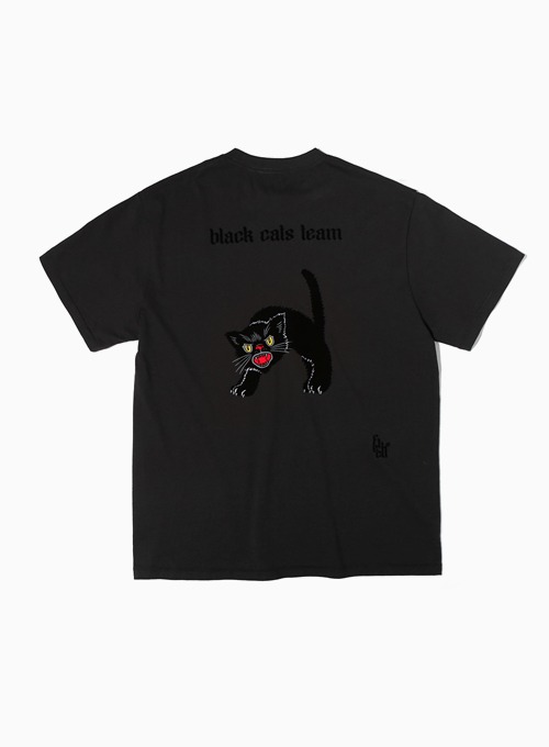 BLACK CAT T-SHIRT (BLACK)
