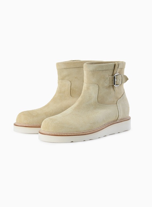 SUEDE BUCKLE BOOTS (SAND)
