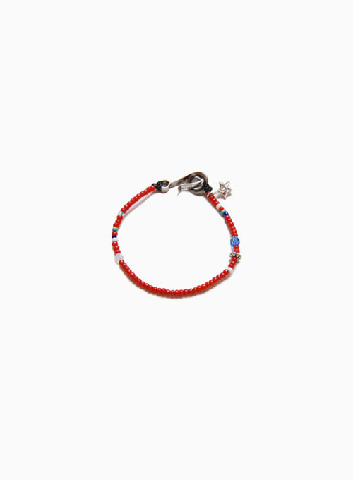 SEED BEADS BRACELET (D-504 : RED)