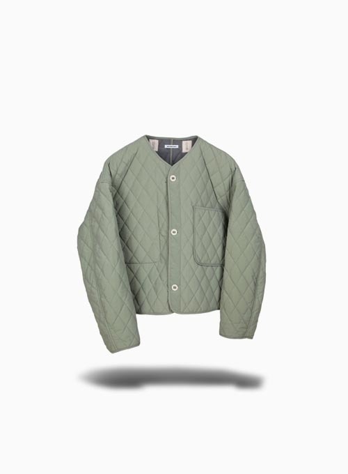 QUILTED CARDIGAN (OLIVE)