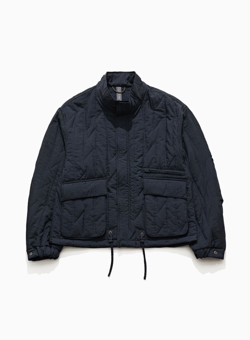 QUILTED BLOUSON (NAVY)