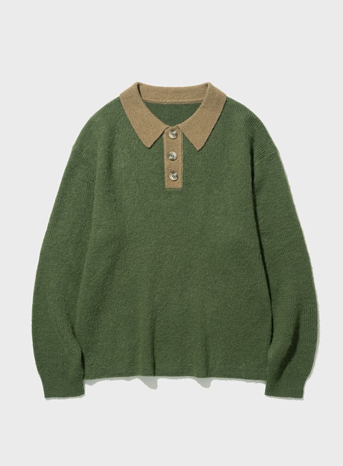 MOHAIR RUGBY KNIT (GREEN)